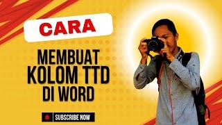 Cara membuat kolom ttd di word