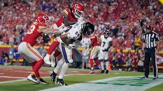 NFL Highlights  BY A TOE - Insane end zone ending to Chiefs-Ravens season opener  #NFL 2024