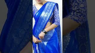Party wear Banarasi silks silk saree draping tutorial - Easy Saree Draping TUTORIAL