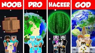 Minecraft TNT PLANET HOUSE BUILD CHALLENGE - NOOB vs PRO vs HACKER vs GOD  Animation