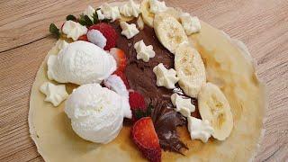 Ice Cream Crepe Recipe  Japanese Street Food at Home