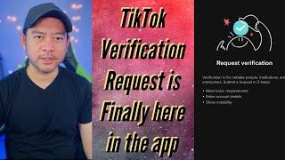 TikTok verification request is finally here in the app