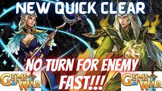 NEW ONE SHOT Quick Clear Better than Rowanne?  Gems of War 2022 No Turn for enemy 1 shot team