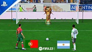 RONALDO V MESSI  PORTUGAL VS ARGENTINA  FIFA WORLD CUP PENALTIES  FIFA 23