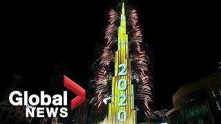 New Years 2020 Dubai puts on stunning fireworks show at worlds tallest building