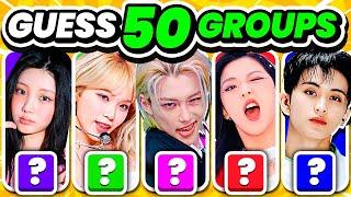 CAN YOU GUESS THESE 50 KPOP GROUPS? EASY - HARD  ️ Guess The Kpop Group - KPOP QUIZ 2024