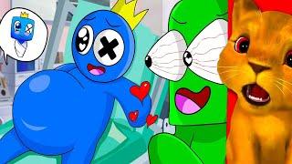 BLUE IS PREGNANT FROM GREEN RAINBOW FRIENDS ANIMATION FUNNY CARTOOM ANIMATION