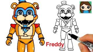 How to Draw Freddy Fazbear  Five Nights at Freddys Security Breach