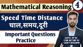 Speed Time Distance I Important Questions Practice I चाल समय दूरी CG SET Exam 2024