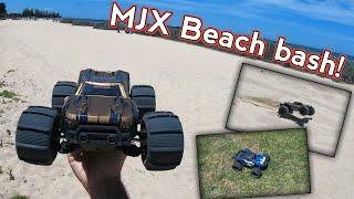 Smashing over the footsteps #mjx #rccar