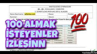 9.Sınıf Almanca 2.Dönem 2.Yazılı