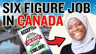 Dont take SURVIVAL JOBS in Canada  She got a six-figure job in 7 WEEKS after landing