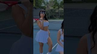 Playing tennis with Violet Myers 