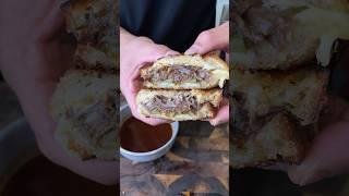 Short rib & pickle grilled cheese #asmr #cooking #sandwich #recipes