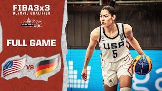 USA v Germany  Womens - Full Game  FIBA 3x3 Olympic Qualifier  3x3 Basketball