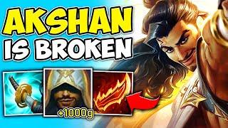 Akshan is a legit BANDIT and stacks gold Fast QUICKEST FULL BUILD