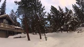 Snowboarding down the street - Lake Tahoe Go Pro