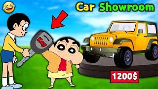 Shinchan Opened Car Showroom   Funny Game GTA 5 