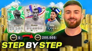How to Make 200k Coins FAST in EAFC 24? 0-200K step by step TRADING GUIDE *BEST SNIPING FILTERS*
