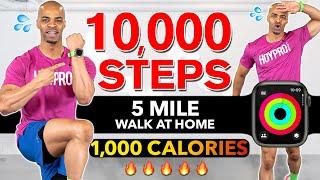 10000 Steps Workout At Home  BURN 1000 CALORIES  No Jumping Fat Burning 5 Mile Fast Walk Workout