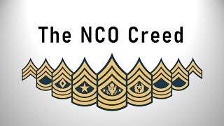 The Creed of the Noncommissioned Officer NCO Creed