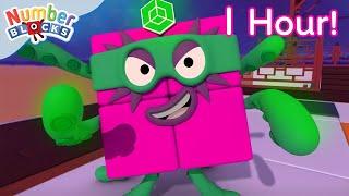 Numberblocks Fun  Full Episodes - 1 Hour Compilation  123 - Learn to Count