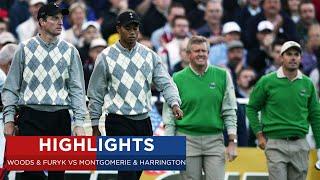 Woods & Furyk vs Montgomerie & Harrington  Extended Highlights  2006 Ryder Cup