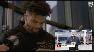 Caleb Williams shares emotions as family friends & USC stars surprise with a message before Heisman