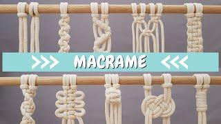 10 Nudos MAS USADOS en MACRAME paso a paso PRINCIPIANTES  10 Most Used Macrame Knots Tutorial