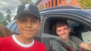 Liverpool players leaving in their cars after the Bournemouth game. I got to meet Andrew Robertson