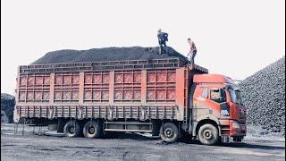 Abuse of dump trucks--- compilation of super loaded tippers. crazy transportstion