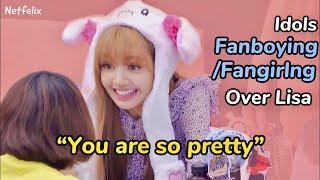 Lisa being admired by everyone including other idols