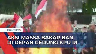 Unjuk Rasa Tolak Kecurangan Pemilu di Depan Kantor KPU Jalan Imam Bonjol Ditutup Sementara