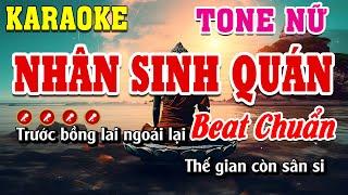 Nhân Sinh Quán Karaoke Tone Nữ Beat Chuẩn Dễ Hát  Jin Tuấn Nam  Linh Linh Karaoke