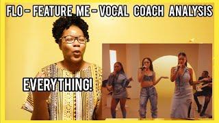 FLO FEATURE ME  Vocal Coach Analysis - The Vocals Are Vocalling Right? #flo #vocal #reaction