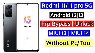 Redmi Note 1111 pro Frp Bypass MiUi 13  redmi note 11 pro bypass google account lock 2023 