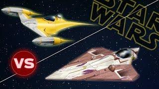 N1 Naboo Starfighter vs Delta 7 Jedi Starfighter  Star Wars Who Would Win