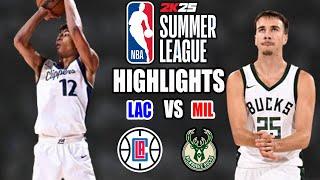 LA Clippers vs Milwaukee Bucks  FULL GAME  071624  2024 NBA Summer League