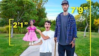 The Worlds Shortest Woman VS Tallest Man