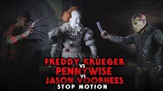 Freddy Krueger Vs Pennywise Vs Jason Voorhees Stop Motion