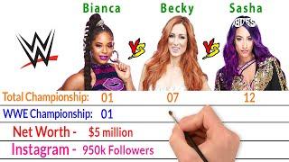 Bianca Belair Vs Becky Lynch Vs Sasha Banks Comparison - Bio2oons