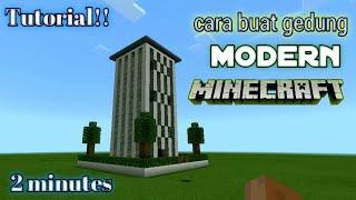 Tutorial & cara Membuat gedung modern Di minecraft MINECRAFT tutorial