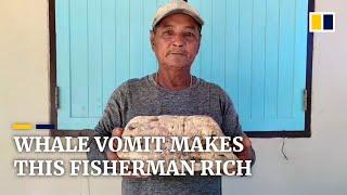 Huge lump of whale vomit found on Thai beach makes fisherman rich