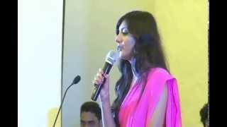 Telgu Hit Actress Khushi Mukherjee @ 10th R.K Excellence National Award 2014 as Anchor