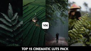 Free Top 15 Cinematic Free Luts  VN Luts   Premiere Pro Colour Grading In Mobile VN Editor