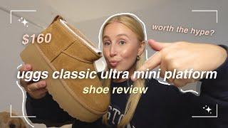 watch BEFORE you buy  ugg classic ultra mini platform boot review & try on haul 