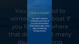 BoatUS Boat Winterizing Challenge 3 TO Winterize or NOT to Winterize?  #boatus #winterize