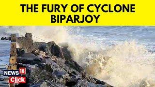 Cyclone Biparjoy  Horrifying Video Shows Sea Waves Catching Beachgoers Off Guard in Maharashtra