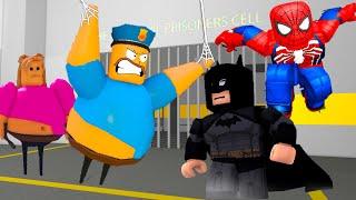 SECRET BARRY PRISON ESCAPE RUN FAMILY vs SUPERHEROES  SCARY OBBY  - Roblox Animation