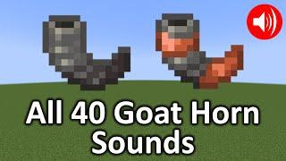 All 40 Goat Horn sounds and names - Minecraft 1.19 Wild Update Beta Snapshot